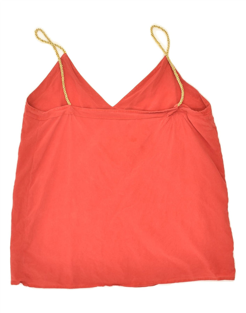 GENNY Womens Cami Top UK 12 Medium Red Silk | Vintage Genny | Thrift | Second-Hand Genny | Used Clothing | Messina Hembry 