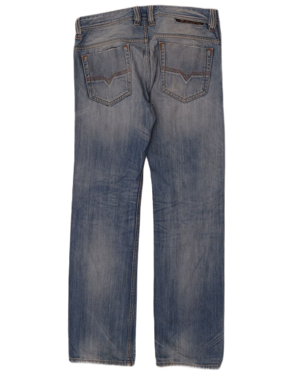 Diesel Mens Safado Regular Slim Straight Jeans W30 L30 Blue Cotton