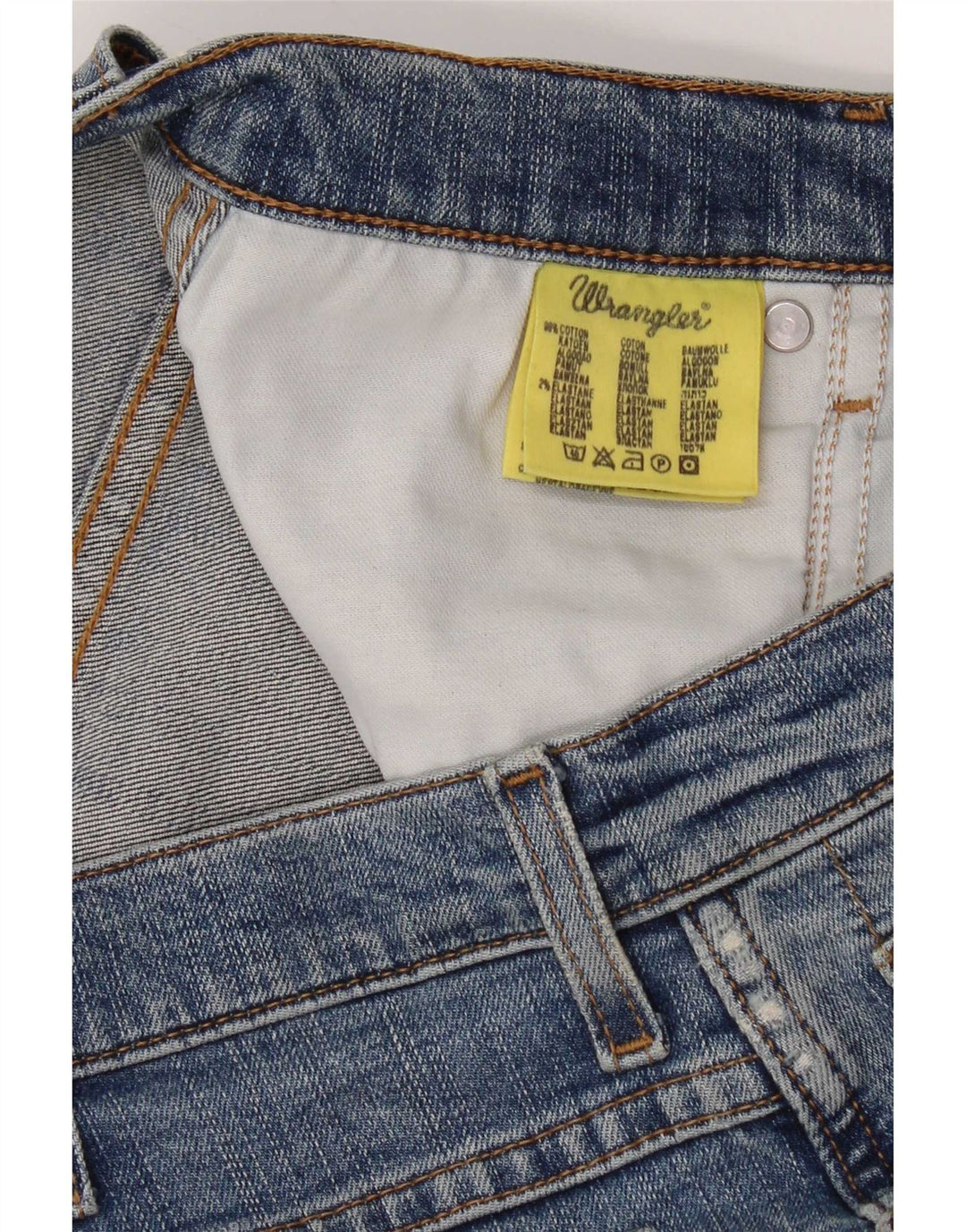 WRANGLER Mens Texas Stretch Straight Jeans W36 L30 Blue Cotton