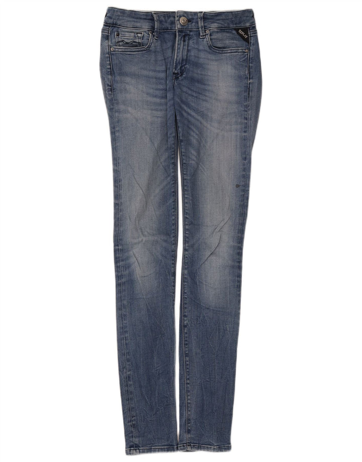 REPLAY Womens Skinny Jeans W26 L32 Blue Polyester