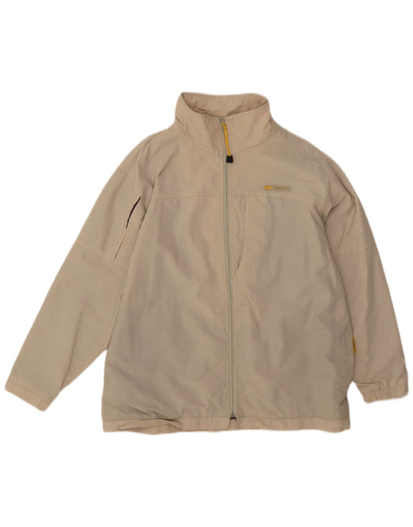 Reebok Mens Loose Fit Rain Jacket UK 34 XS Beige Nylon