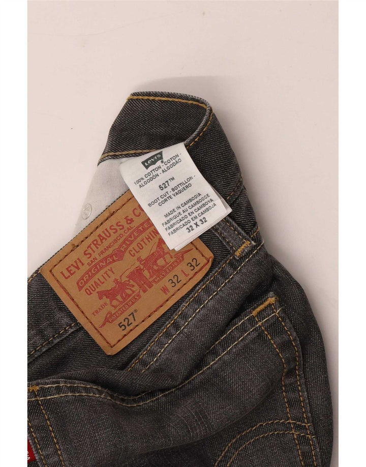 Levi's Mens 527 Bootcut Jeans W32 L27 Grey Cotton
