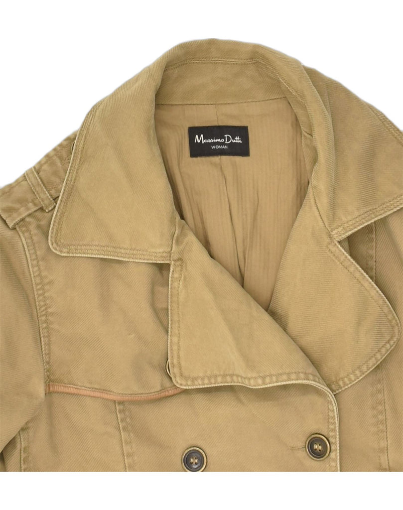 MASSIMO DUTTI Womens Military Jacket UK 12 Medium Beige Cotton | Vintage Massimo Dutti | Thrift | Second-Hand Massimo Dutti | Used Clothing | Messina Hembry 