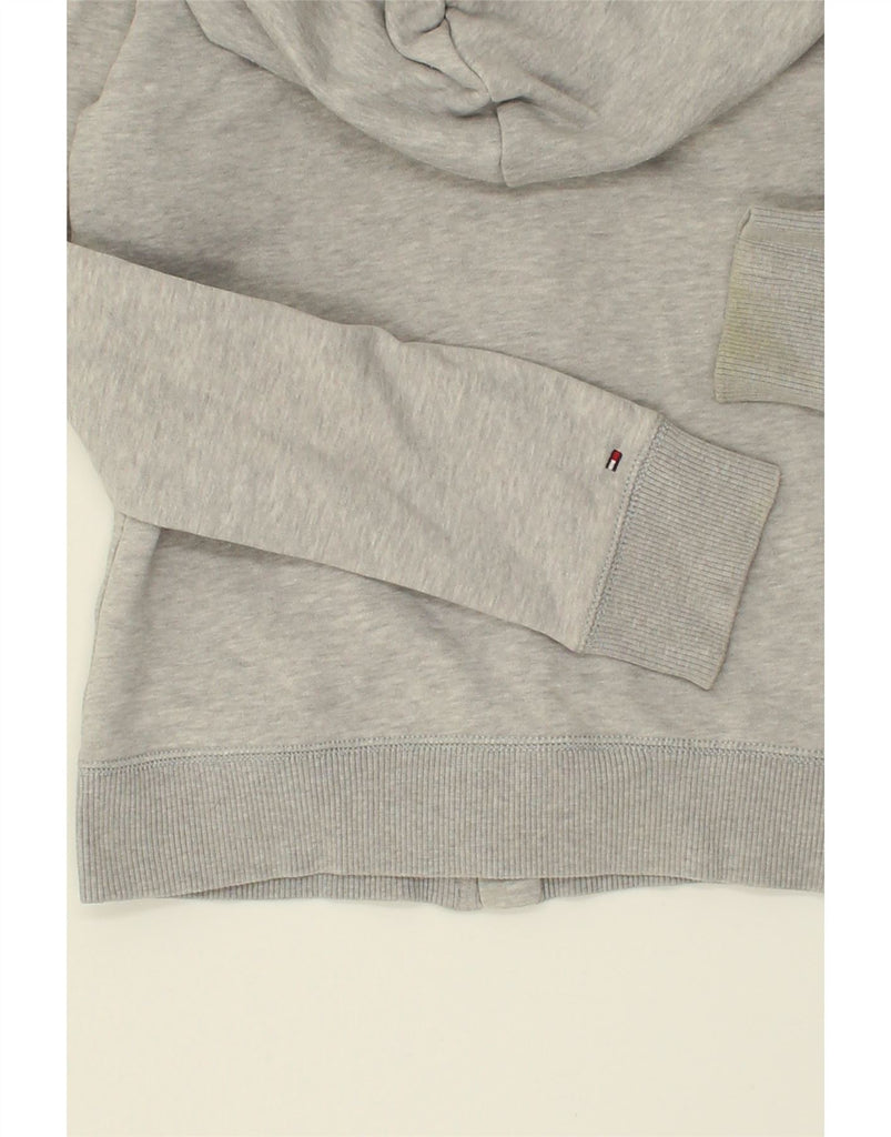 TOMMY HILFIGER Girls Graphic Zip Hoodie Sweater 11-12 Years Grey | Vintage Tommy Hilfiger | Thrift | Second-Hand Tommy Hilfiger | Used Clothing | Messina Hembry 