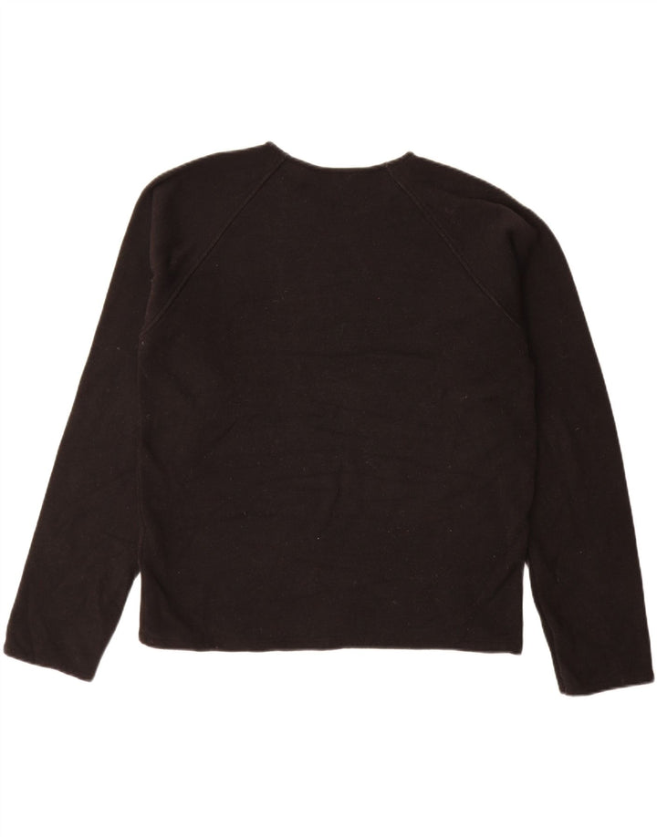ZARA Womens Oversized Sweatshirt Jumper UK 14 Medium Black Polyester