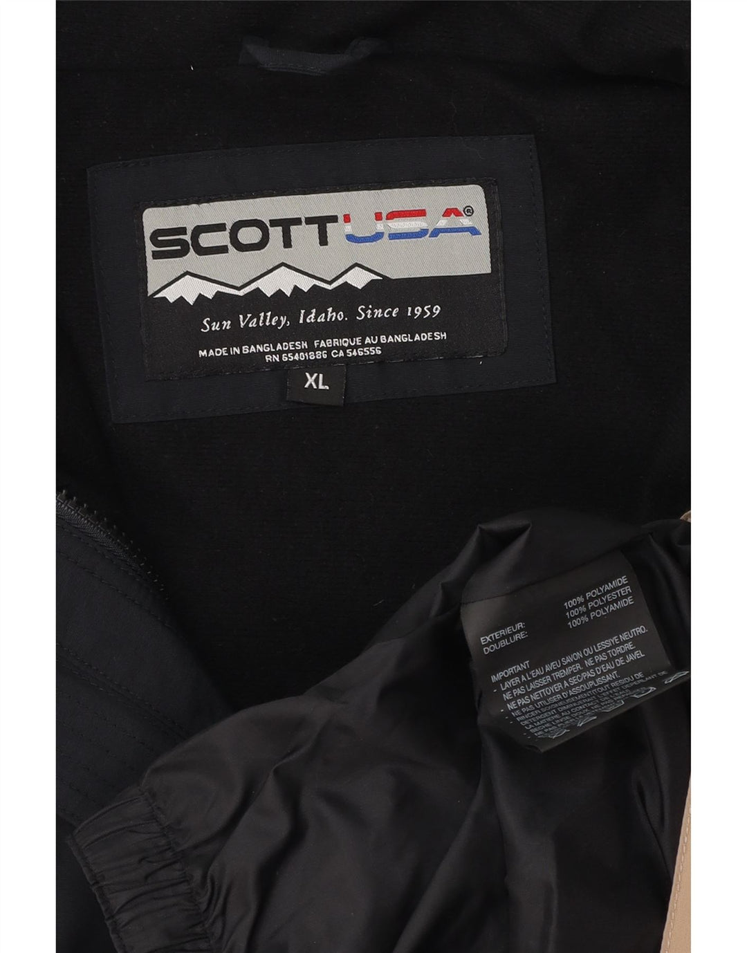 Scott Mens Windbreaker Jacket UK 42 XL Black Colourblock Polyamide