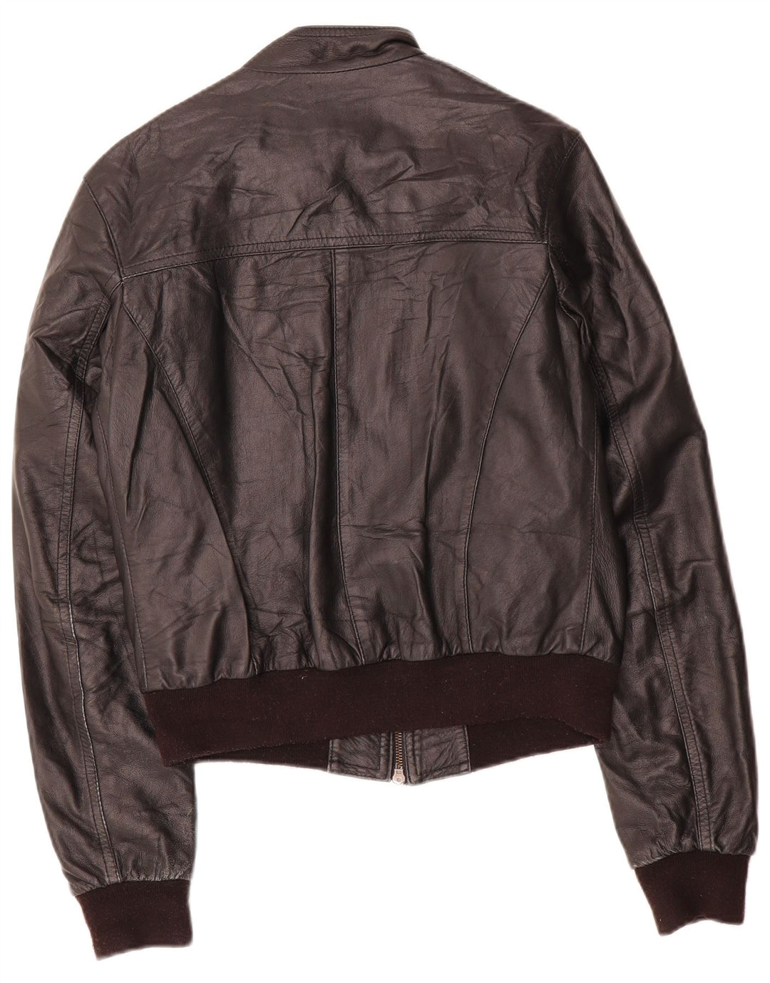 Vintage Womens Leather Jacket UK 12 Medium Black