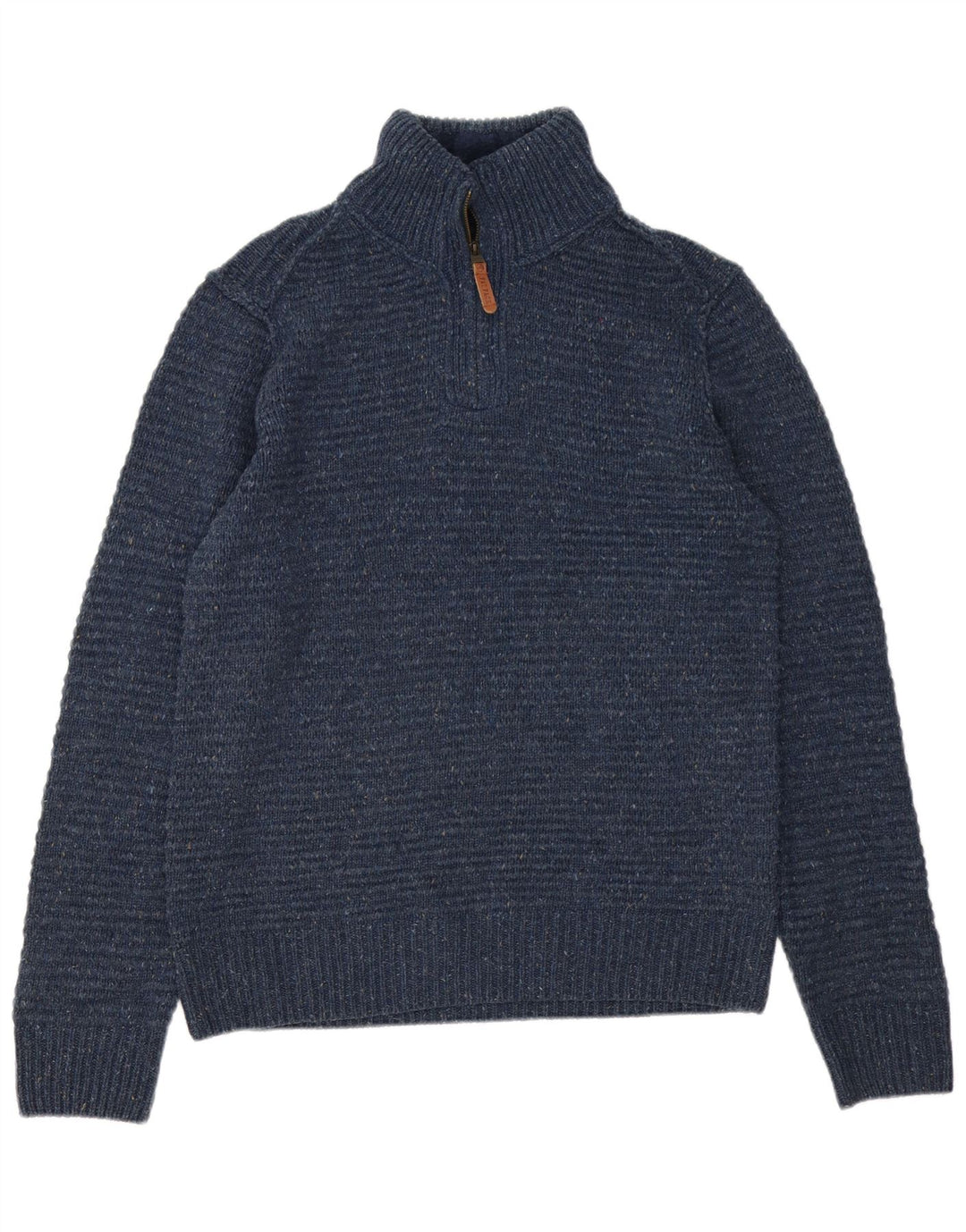 Fat Face Mens Zip Neck Jumper Sweater Medium Blue Acrylic