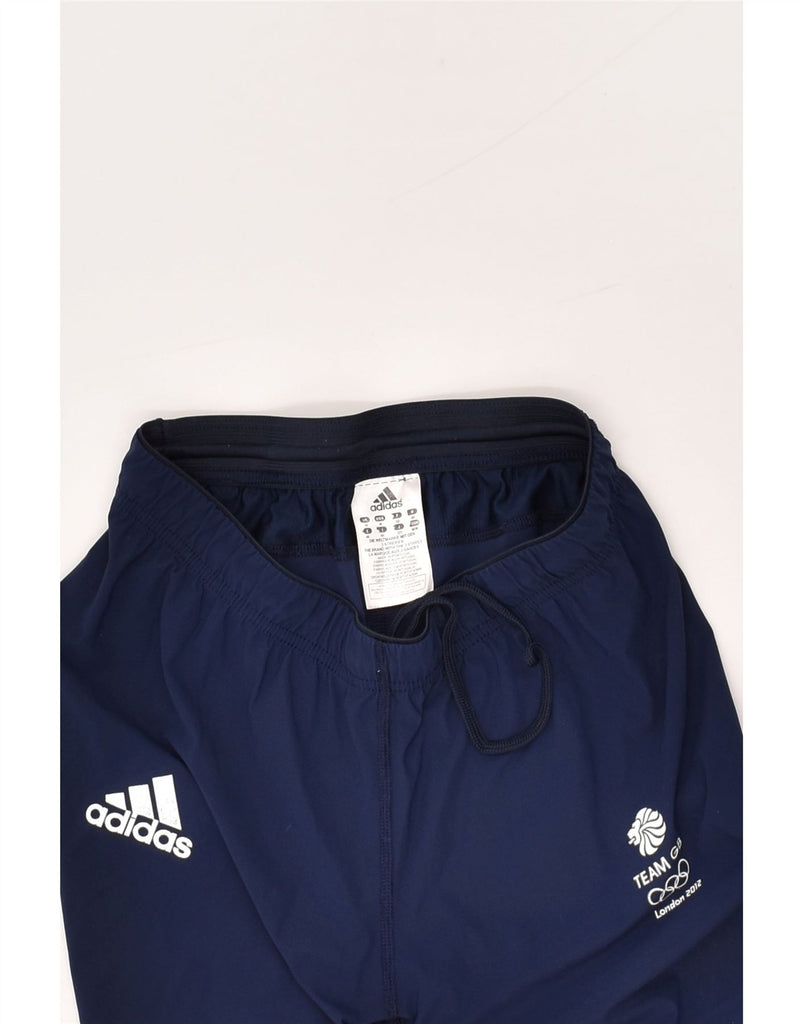 ADIDAS Womens Graphic Tracksuit Trousers UK 14 Medium Navy Blue | Vintage Adidas | Thrift | Second-Hand Adidas | Used Clothing | Messina Hembry 