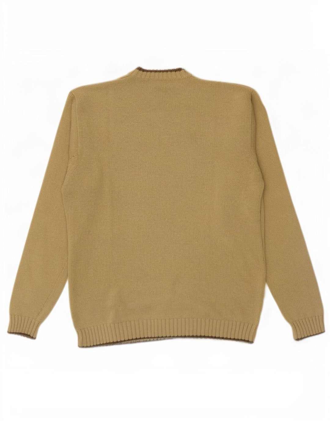 Timberland Mens V-Neck Jumper Sweater Large Green Cotton