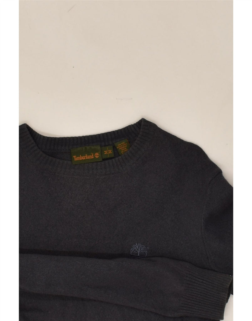 TIMBERLAND Womens Crew Neck Jumper Sweater UK 14 Medium Navy Blue Wool | Vintage Timberland | Thrift | Second-Hand Timberland | Used Clothing | Messina Hembry 