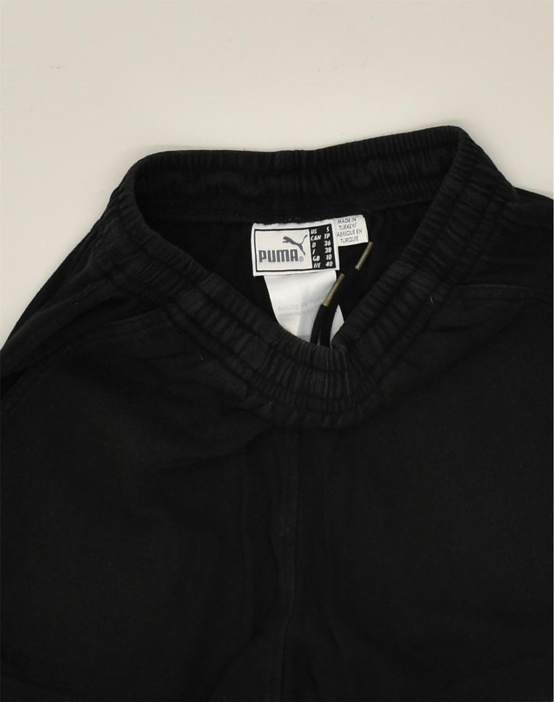 PUMA Womens Sport Shorts UK 10 Small Black Cotton | Vintage Puma | Thrift | Second-Hand Puma | Used Clothing | Messina Hembry 