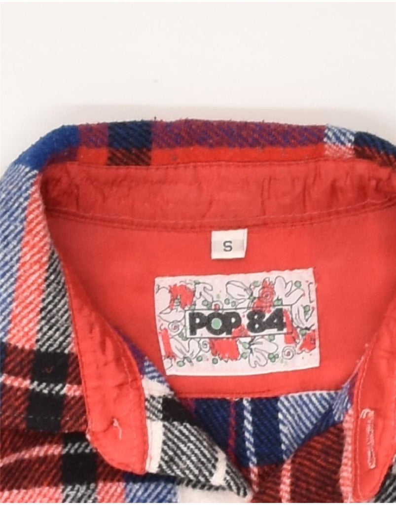 POP 84 Mens Flannel Shirt Small Red Check | Vintage POP 84 | Thrift | Second-Hand POP 84 | Used Clothing | Messina Hembry 