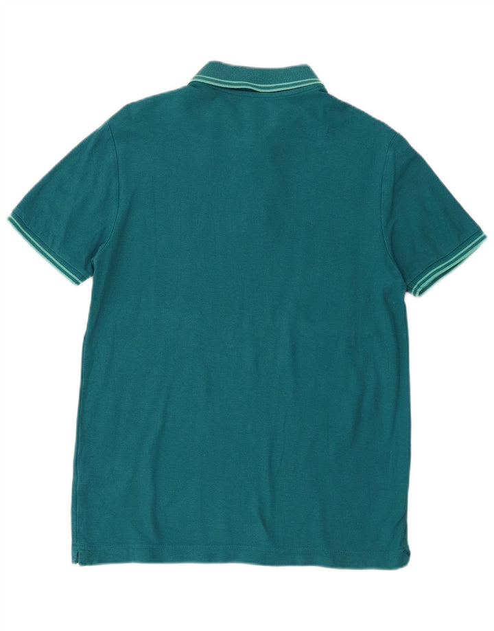 Lotto Mens Polo Shirt Small Turquoise Striped