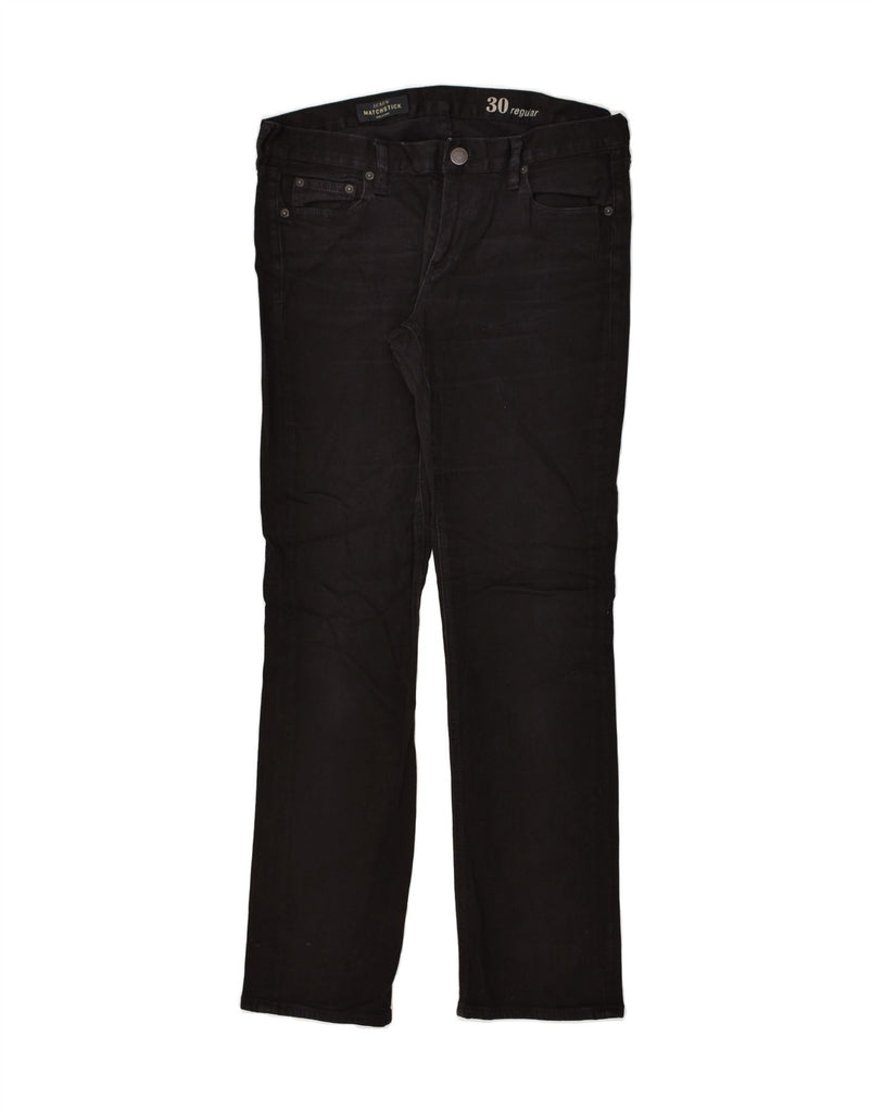 J. CREW Womens Matchstick Regular Straight Jeans W30 L30 Black Cotton | Vintage J. Crew | Thrift | Second-Hand J. Crew | Used Clothing | Messina Hembry 
