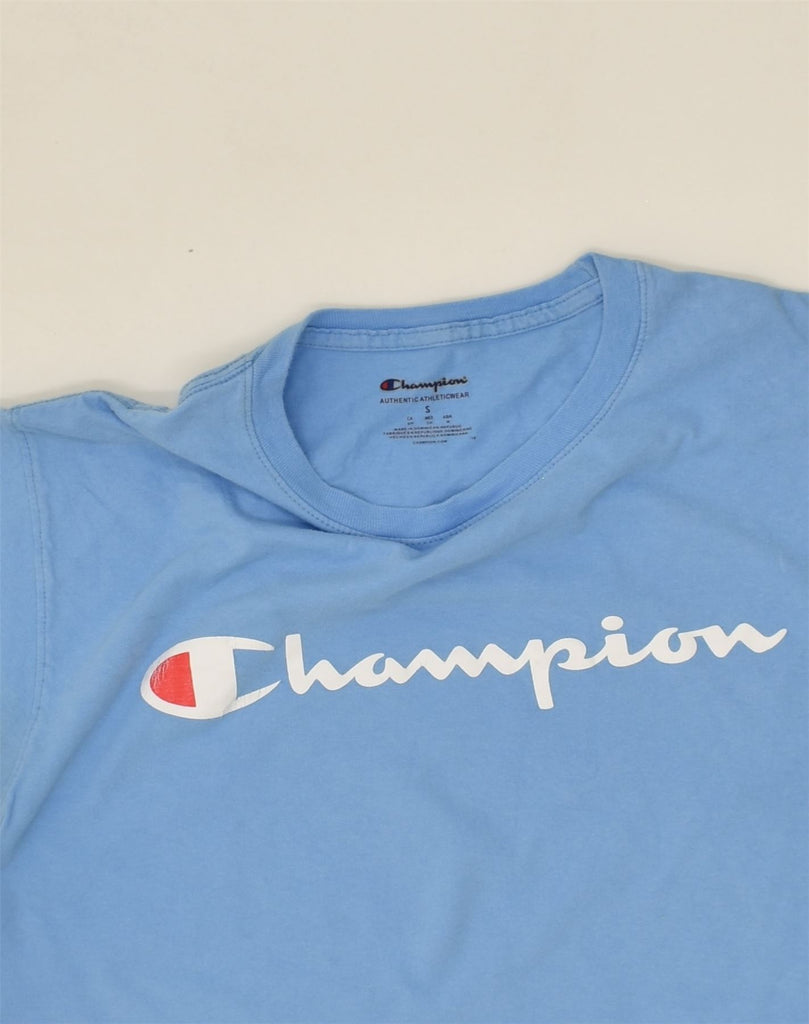 CHAMPION Mens Graphic T-Shirt Top Small Blue | Vintage Champion | Thrift | Second-Hand Champion | Used Clothing | Messina Hembry 