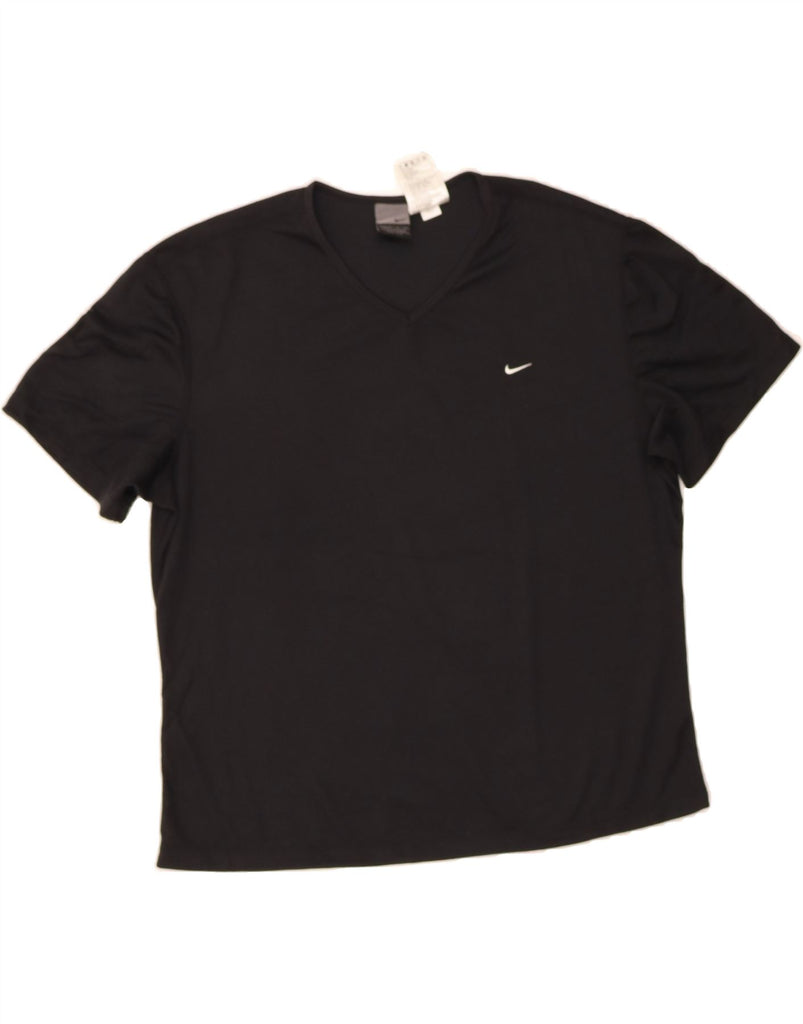 NIKE Womens T-Shirt Top US 12/14 Large Black Polyester Vintage Nike and Second-Hand Nike from Messina Hembry 