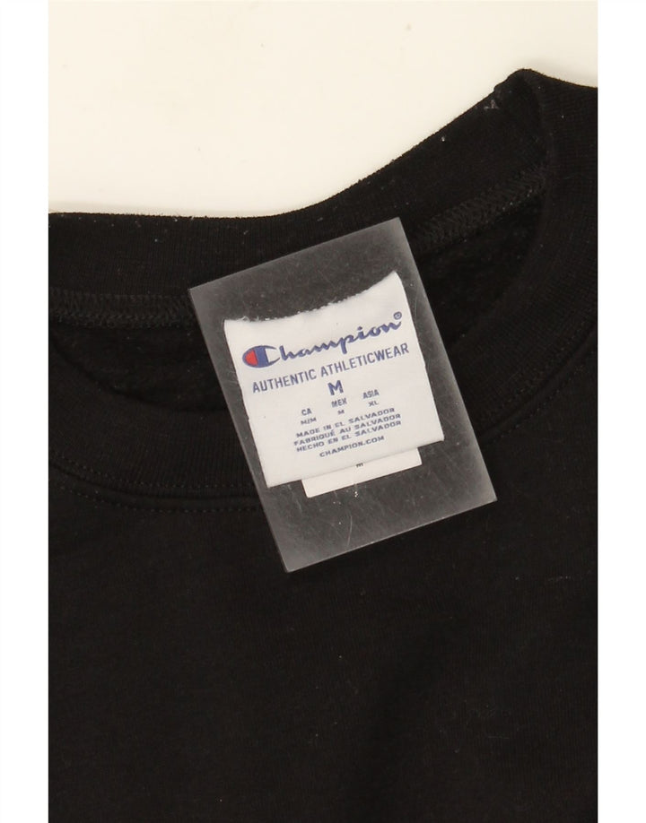 Champion Mens Sweatshirt Jumper Medium Black Cotton