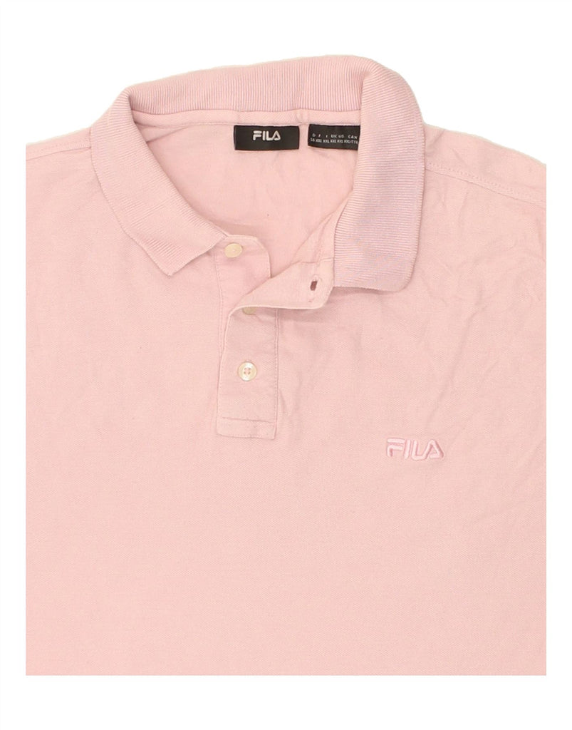 FILA Mens Polo Shirt 2XL Pink Cotton | Vintage Fila | Thrift | Second-Hand Fila | Used Clothing | Messina Hembry 