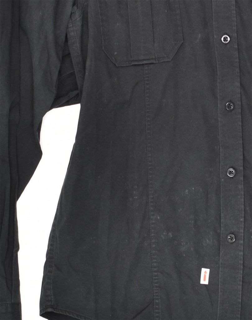 JACK & JONES Mens Premium Shirt Medium Black Cotton | Vintage Jack & Jones | Thrift | Second-Hand Jack & Jones | Used Clothing | Messina Hembry 