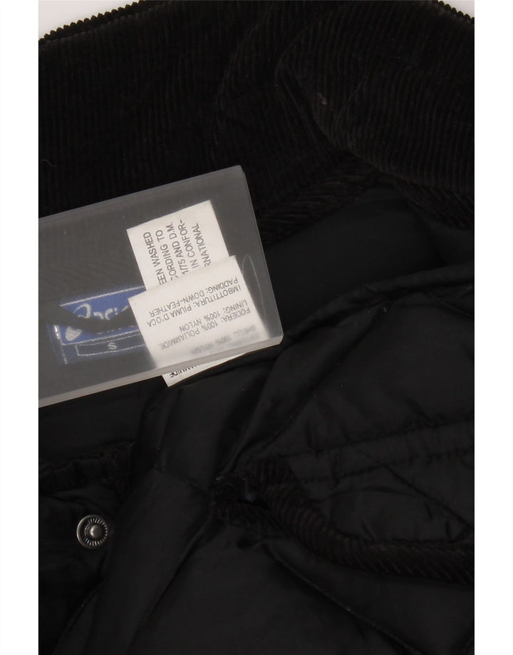 Asics Mens Padded Quilted Jacket UK 36 Small Black Polyamide