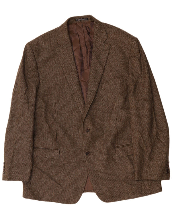 Ralph Lauren Mens 2 Button Blazer Jacket UK 46 XL Brown Wool