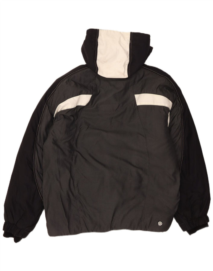 Colmar Mens Hooded Loose Fit Ski Jacket IT 46 Small Grey Colourblock
