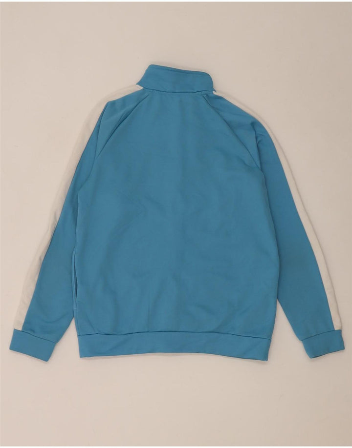 Reebok Boys Tracksuit Top Jacket 15-16 Years Blue Colourblock Polyester