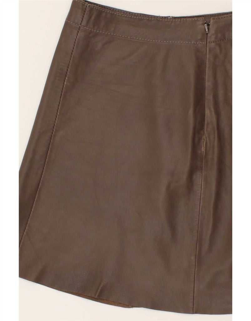 MARCCAIN Womens Leather Skirt W30 Medium Brown Leather Vintage Marccain and Second-Hand Marccain from Messina Hembry 