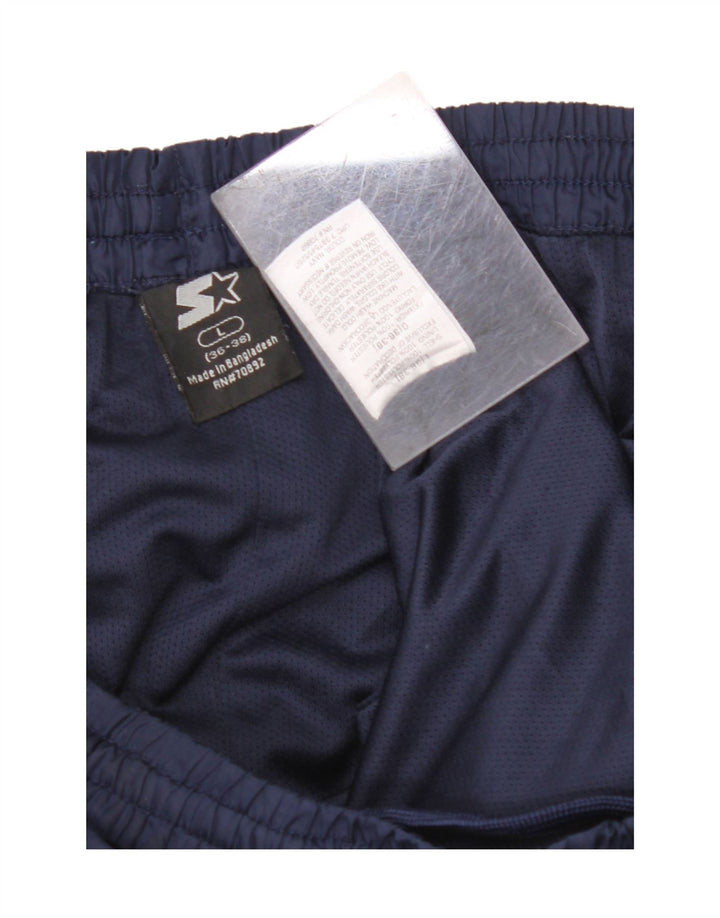 STARTER Mens Tracksuit Trousers Large  Navy Blue Polyester