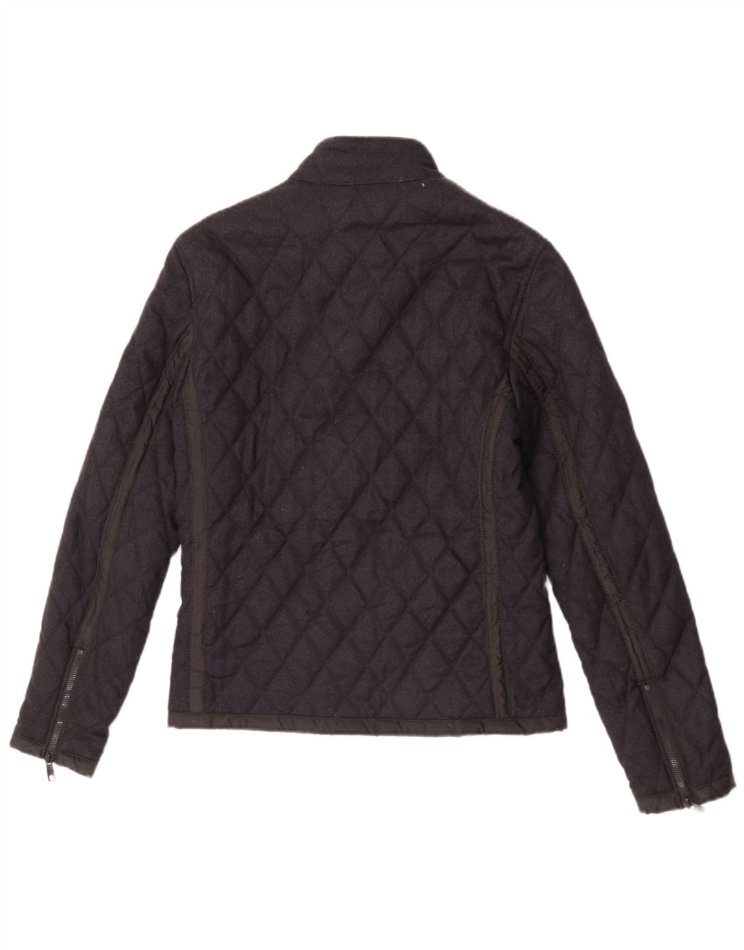 Zara Mens Quilted Jacket UK 36 Small Black Polyester