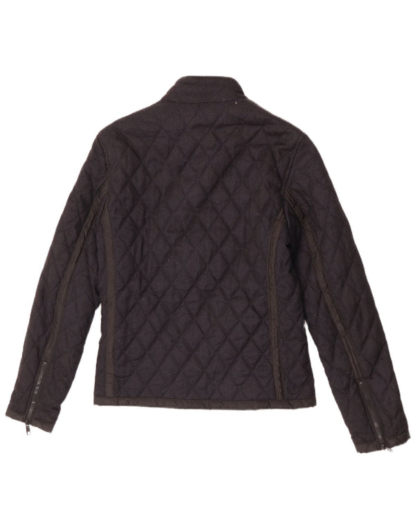 Zara Mens Quilted Jacket UK 36 Small Black Polyester