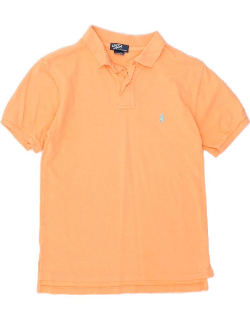 POLO RALPH LAUREN Boys Polo Shirt 8-9 Years Small  Orange Cotton | Vintage Polo Ralph Lauren | Thrift | Second-Hand Polo Ralph Lauren | Used Clothing | Messina Hembry 