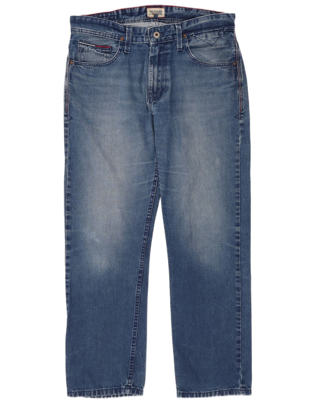 Tommy Hilfiger Mens Straight Jeans W32 L30 Blue Cotton