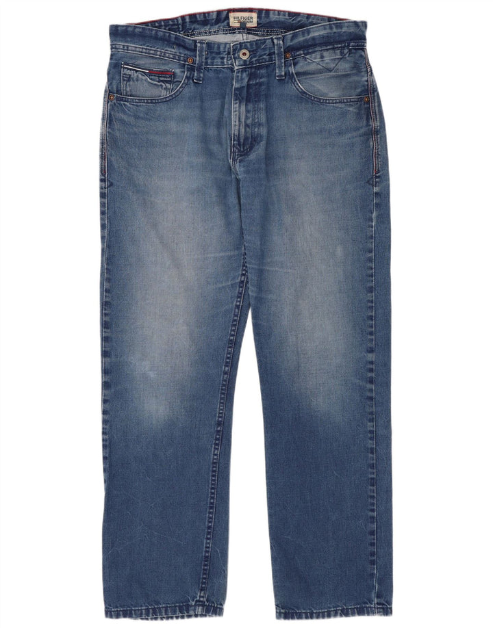 Tommy Hilfiger Mens Straight Jeans W32 L30 Blue Cotton