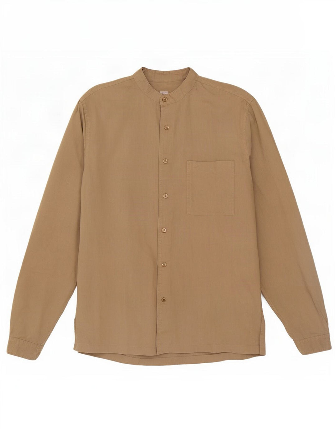 Gas Mens Shirt Large Beige Rayon
