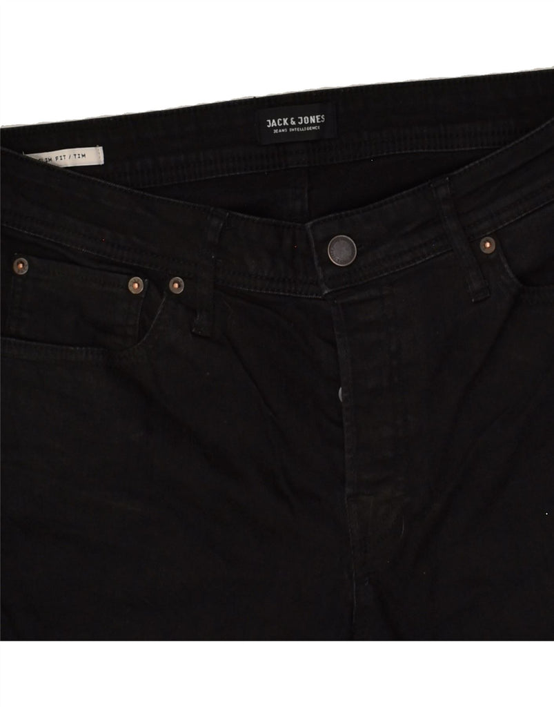 JACK & JONES Mens Tim Slim Jeans W34 L26 Black Cotton | Vintage Jack & Jones | Thrift | Second-Hand Jack & Jones | Used Clothing | Messina Hembry 