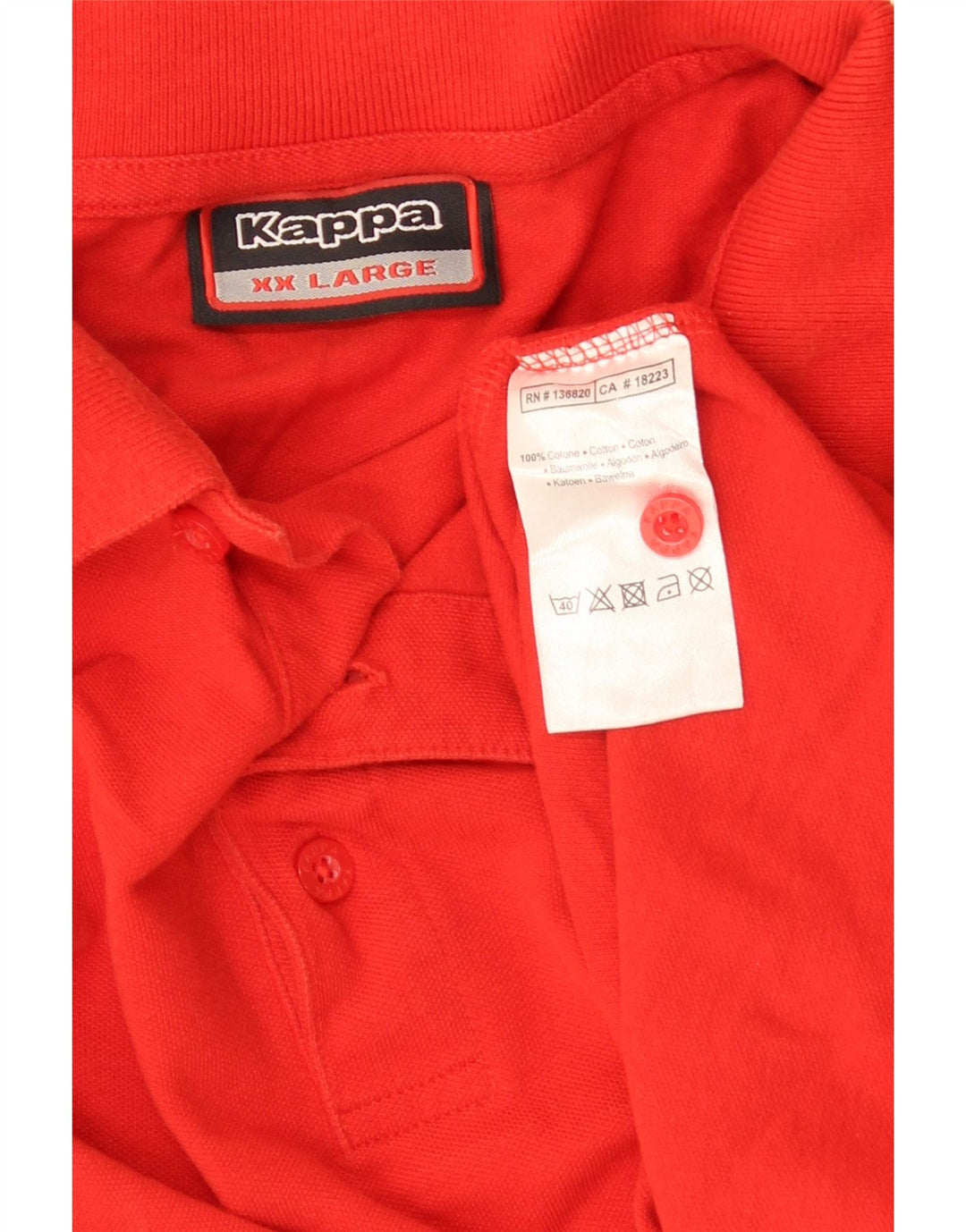 KAPPA Mens Polo Shirt 2XL Red Cotton
