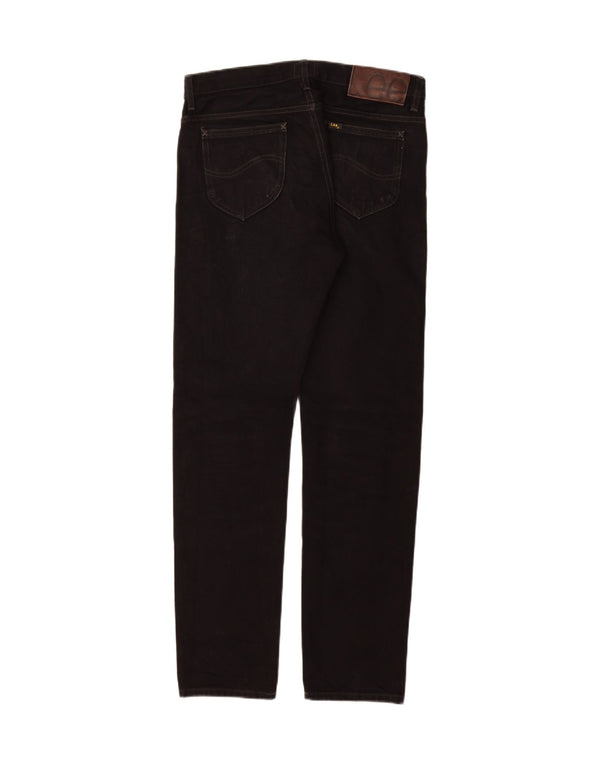 Lee Mens Rider Straight Jeans W30 L32 Black Cotton