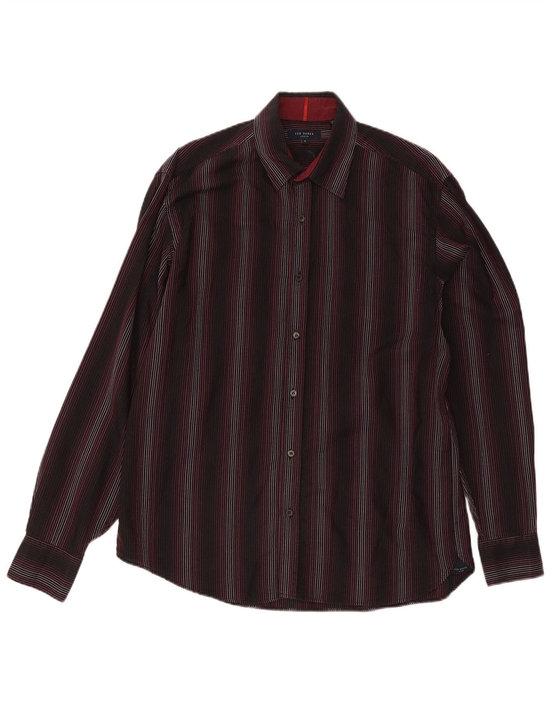 Ted Baker Mens Shirt Size 5 XL Black Striped