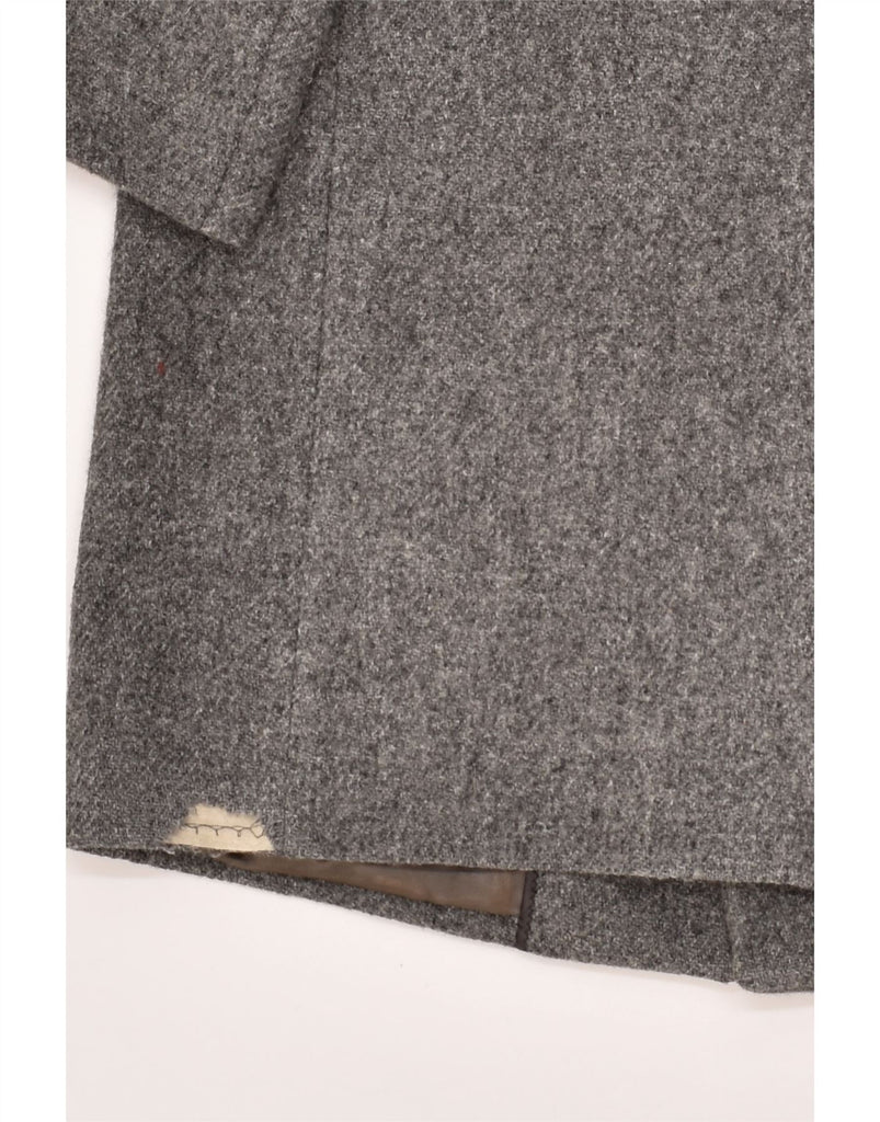 HARRIS TWEED Mens Overcoat UK 40 Large Grey New Wool | Vintage Harris Tweed | Thrift | Second-Hand Harris Tweed | Used Clothing | Messina Hembry 