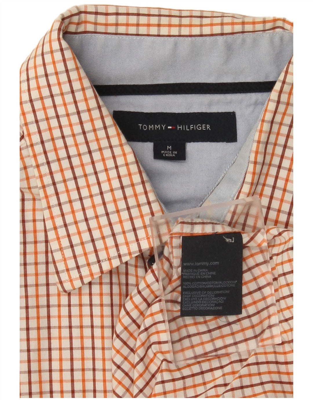 Tommy Hilfiger Mens Shirt Medium Multicoloured Check Cotton