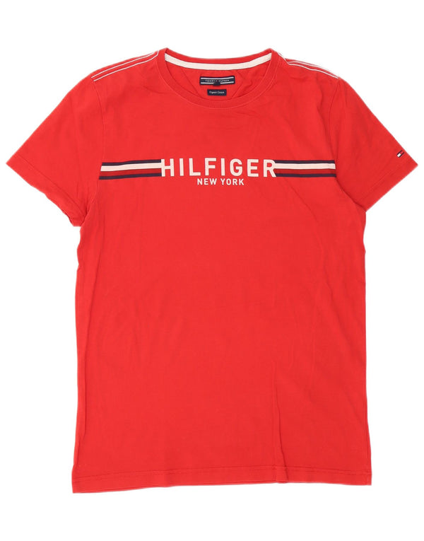 Tommy Hilfiger Mens Graphic T-Shirt Top Medium Red Cotton