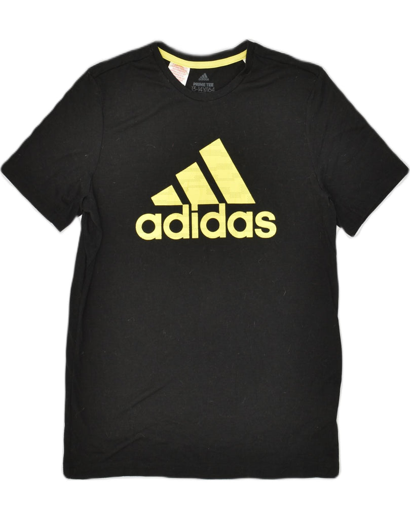 ADIDAS Boys Graphic T-Shirt Top 13-14 Years Black Cotton | Vintage Adidas | Thrift | Second-Hand Adidas | Used Clothing | Messina Hembry 