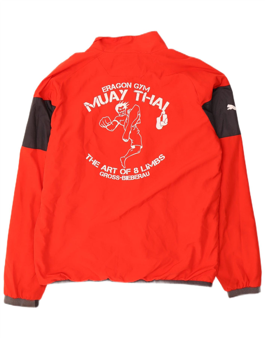 Puma Mens Graphic Tracksuit Top Jacket Large Red Colourblock Sports