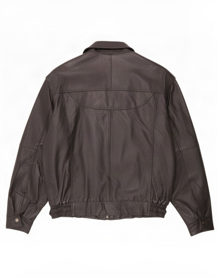 Lakeland Mens Leather Jacket UK 40 Large Black