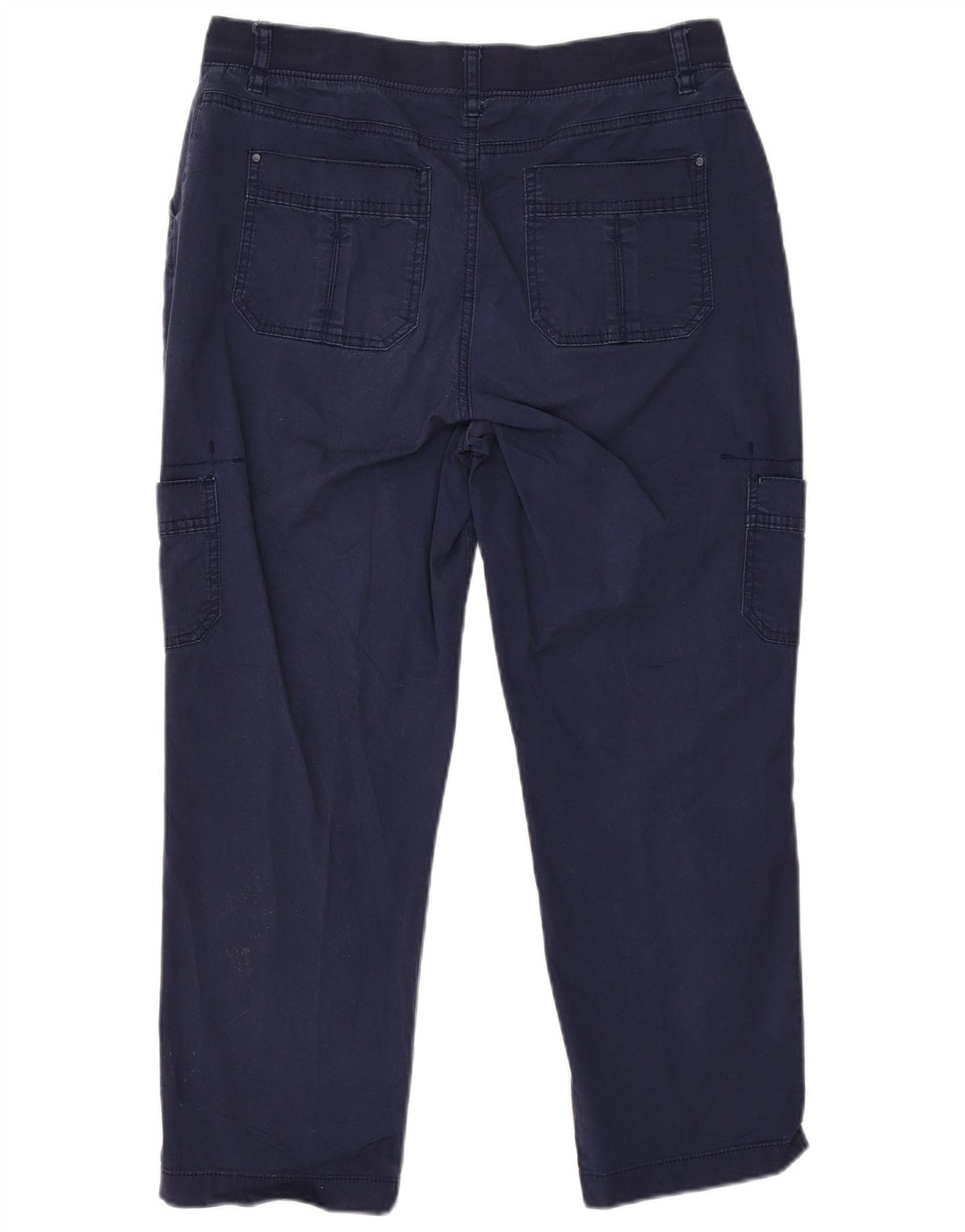 Lee Womens Straight Cargo Trousers US 10 Large W32 L24 Navy Blue Cotton