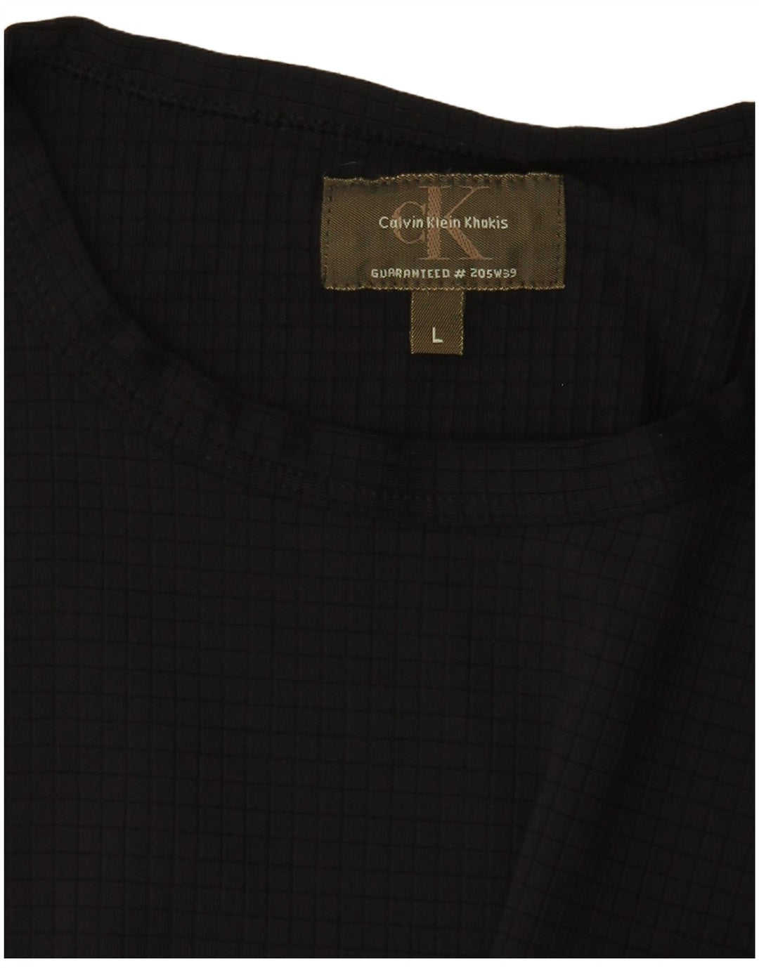 Calvin Klein Womens Khakis T-Shirt Top UK 14 Large Black