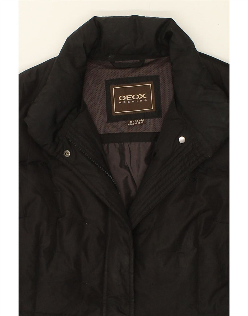 GEOX Womens Padded Jacket UK 12 Medium Black Polyester Vintage Geox and Second-Hand Geox from Messina Hembry 