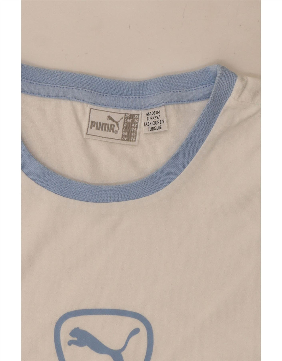 Puma Womens Graphic T-Shirt Top UK 14 Medium White